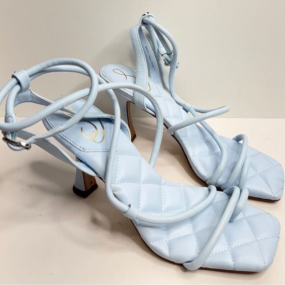 Sam Edelman Size 10 Elegant Blue Quilted Women's Sandals - Picture 2 of 8